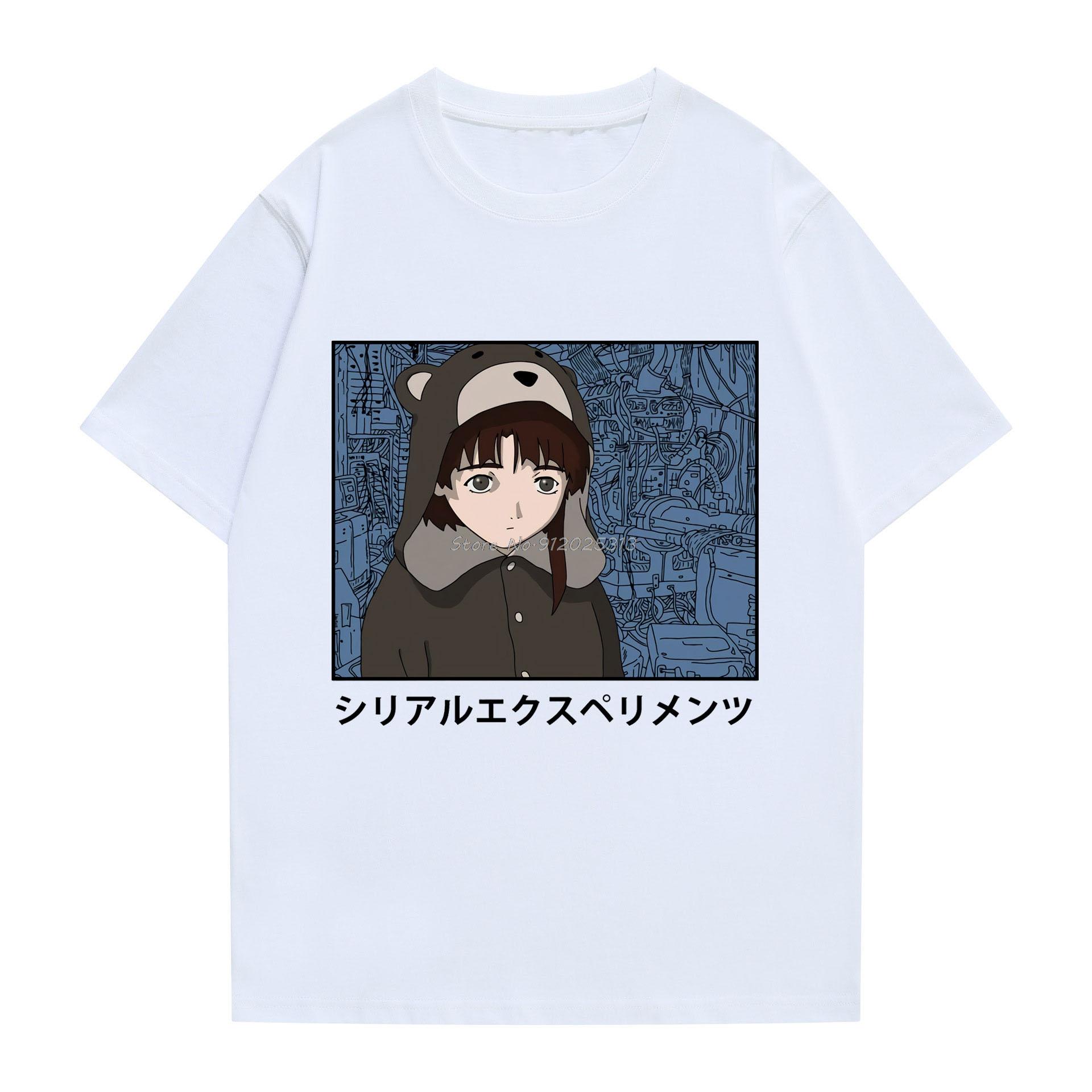 

Уникальная футболка Serial Experiments Lain Ивакура Манга Глюк Мужские Дышащие Футболки с Коротким Рукавом Топы Виб Сай-фай Хлопковая Одежда S