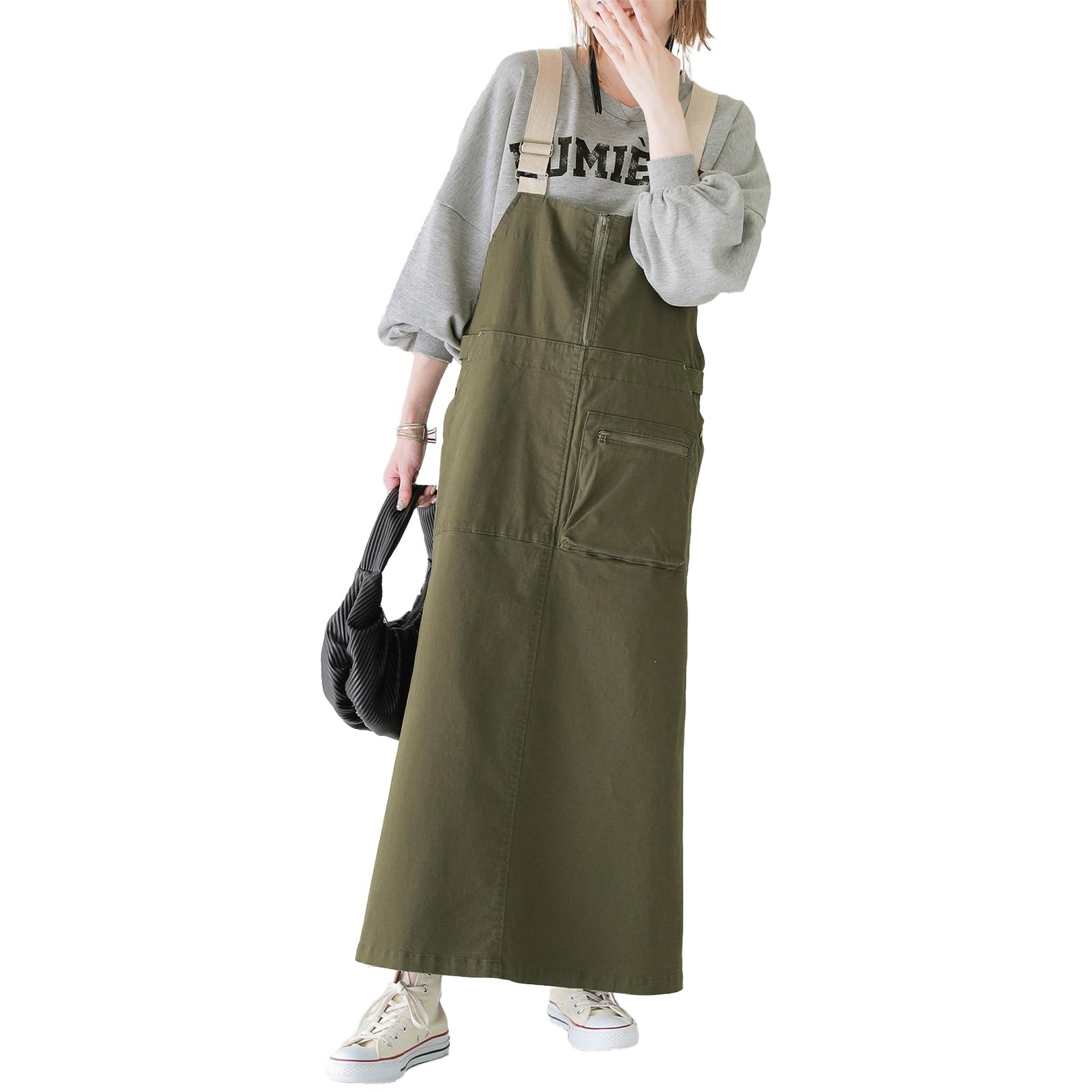 

Oshare Walker Джемпер Джемпер Длинный Плюс Зима n OrLABEL [Юбка в стиле Outdoor] Женская юбка, Платье, Юбка, Комбинезон, Стрейч, А-силуэт, Юбка,