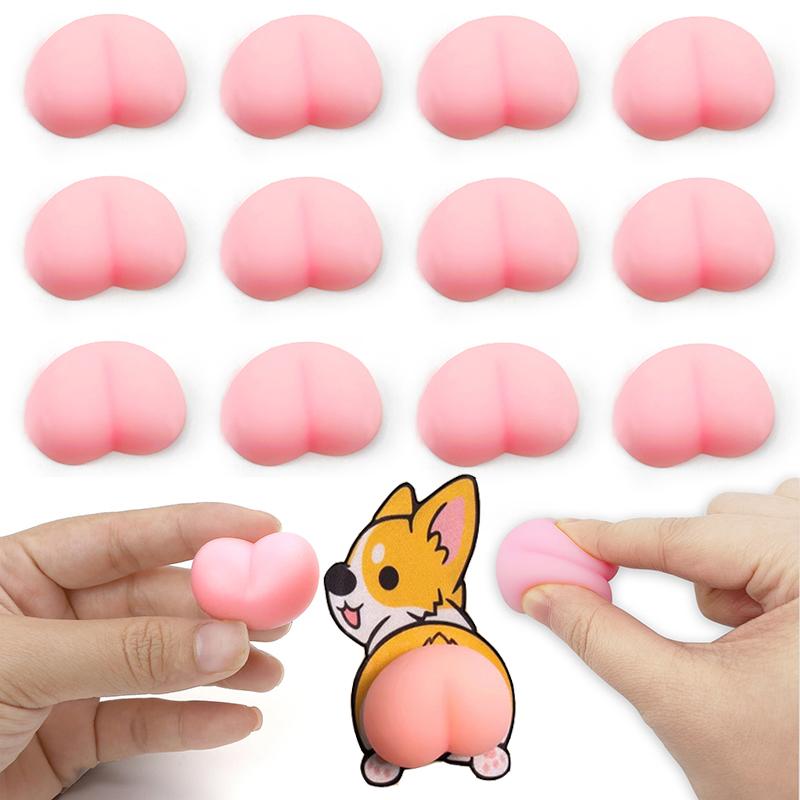 10/20Pcs Butt Mochi Squishy Squeeze Taba Squishy Anti-Stress Toys Fidget Toy Funny Hip Heart Bum Squish Kawaii Booty Stress Ball