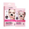 Sadoer 6Pcs Bamboo Charcoal Clean Nose Patches Face Cleansing Quickly Remove Blackheads Comedones Shrink Pore Skin Care Mask