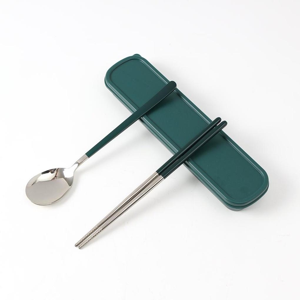 Silver Table Portable Cutlery Set (Green)
