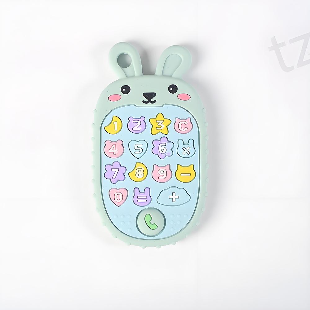Neuer Babybeißring Handyform Silikonbeißring Zahnungsspielzeug Kinder Sensorisches Lernspielzeug Babygeschenkset