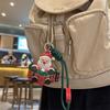 Waterproof Christmas Key Ring Leather Snowman Bag Pendant Small Gift Santa Claus Keychain  Car Key