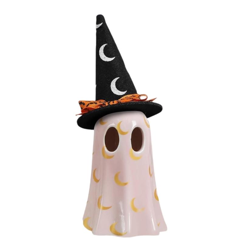 Scary Ghosty Statues Figurines with LED Lights for Front Porch Yard Garden Ghosty Halloween Decor Halloween Decorations