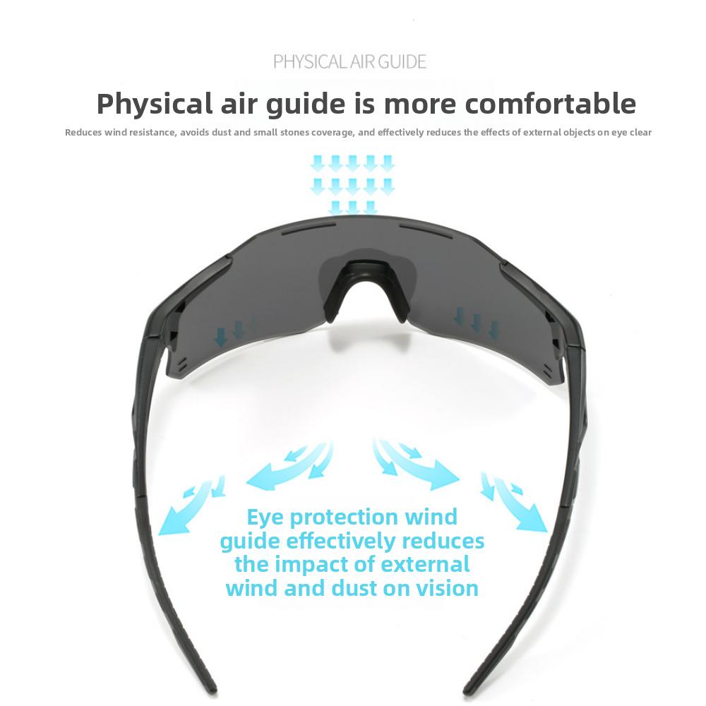 Sportbrille neue Outdoor farbwechselnde Sonnenbrille Herren- und Damenmode winddichte Fahrradsonnenbrille
