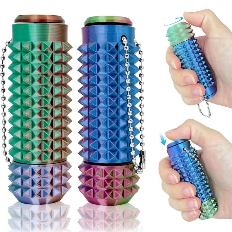 Jouet Fidget Stimulant pour la Douleur Poignée Picotée Stim Porte-clés Jouet Fidget Portable pour Adultes Adolescents Soulagement du Stress Jouet de Bureau Cadeau Original