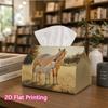 1pc, 2D Flat Printing, Tissue Box with Grass Mounted Horse And Foal Pattern Printed Tissue Box, Suitable for Home Gatherings, Car Decoration, Decorati