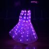 Shiny Luminous Led Skirt White Long Light Up Skirt Festival Fluorescent Shows Dance Props Stage Performance