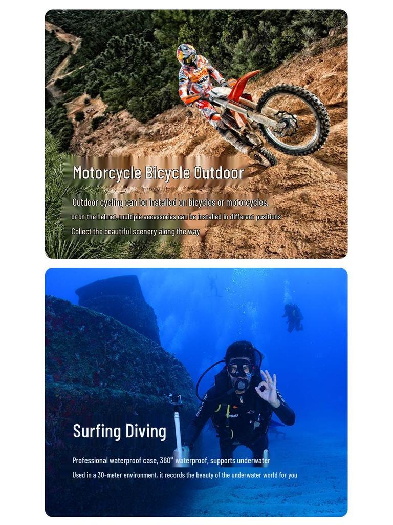 4K WiFi Action Camera with Remote Control for Diving and Outdoor Use