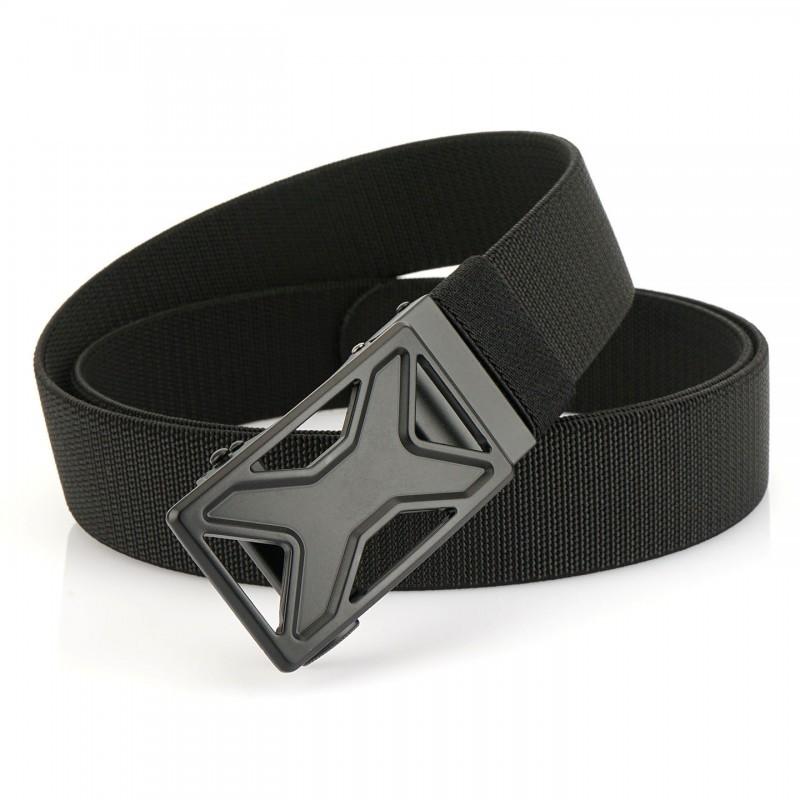 Automatic Buckle Thickened Nylon Belt Military Fans Outdoor Training Men s Canvas Pants Batch Women 120cm чёрный