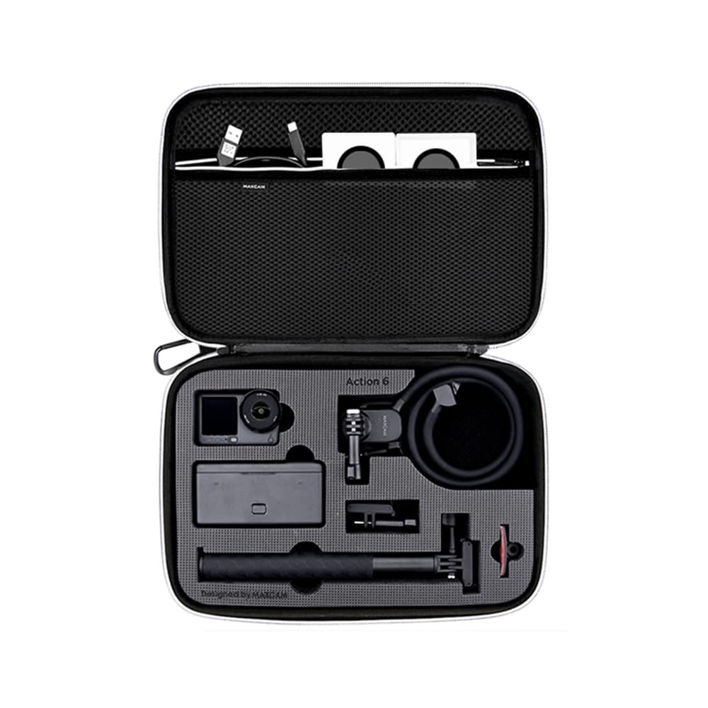 

MAXCAM Сумка для хранения DJI Osmo Action 6, Защитный чехол, Портативная ударопрочная сумка с жестким корпусом, Защита от падений, устойчивость к давлению и водонепроницаемость