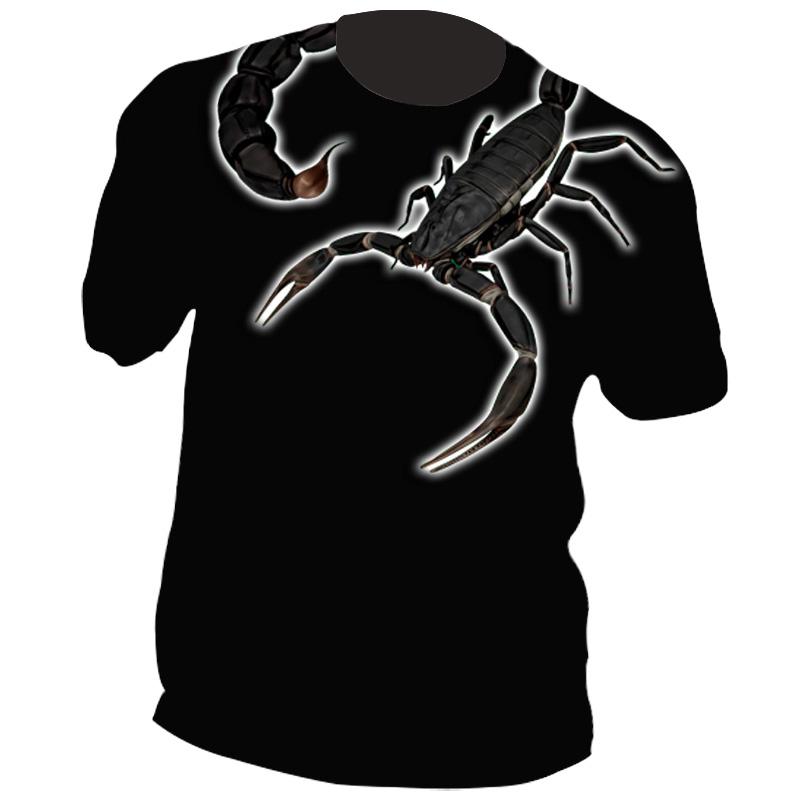 Summer Men's T-Shirts 3DTee Animal Harajuku Top Scorpion Graphic Print Casual Oversized Clothes 2022 O-Neck Short Sleeve T Shirt