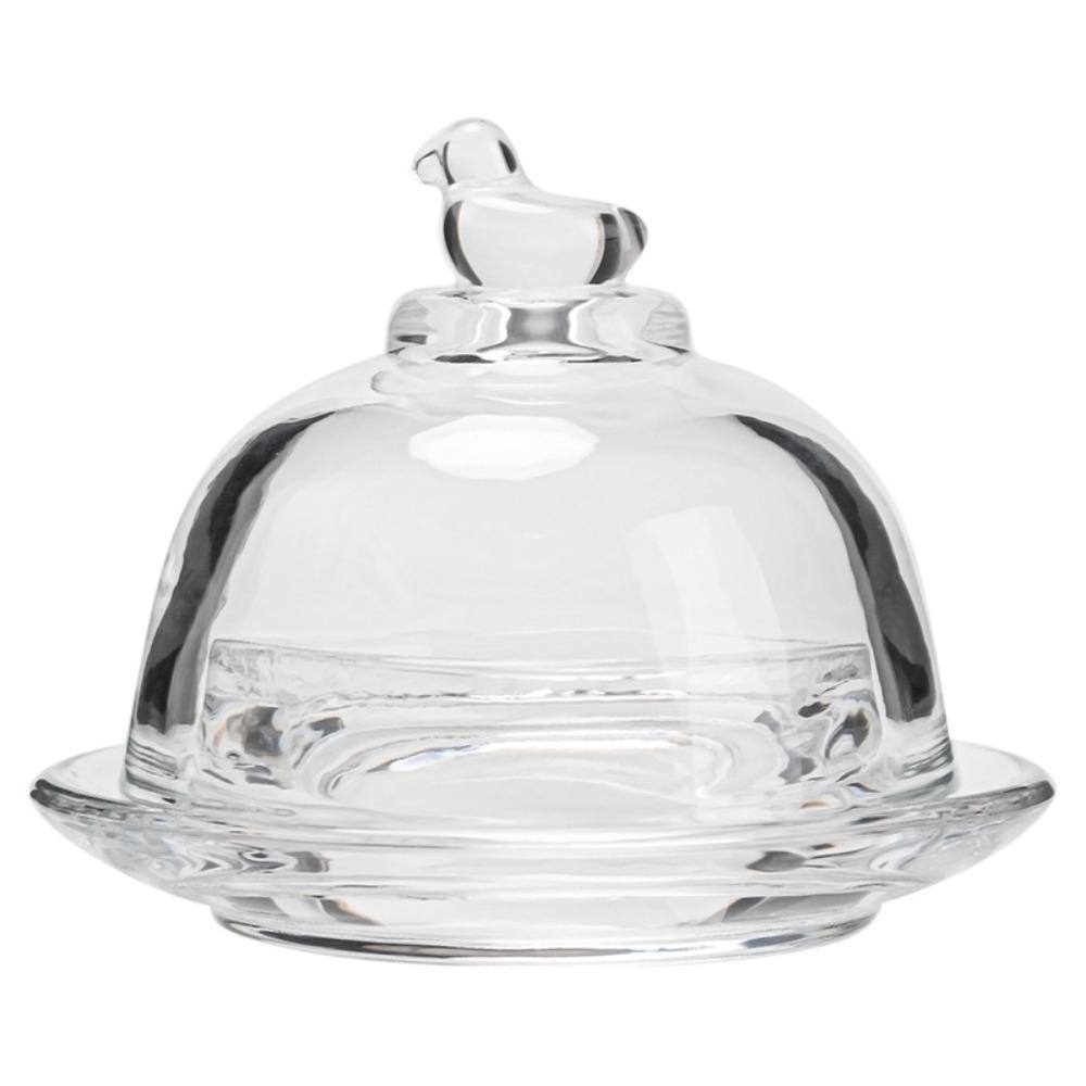 with Dust Cover Storage Tray Glass Dessert Plate Multi-Function Cake Display Plate  Fruit