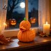 Kleine ästhetische Heimdekoration Halloween Kürbis Ente Figur 3D Gedruckt Niedlich Herbst Herbst Schreibtischornamente Statue Thanksgiving Ornament Garten