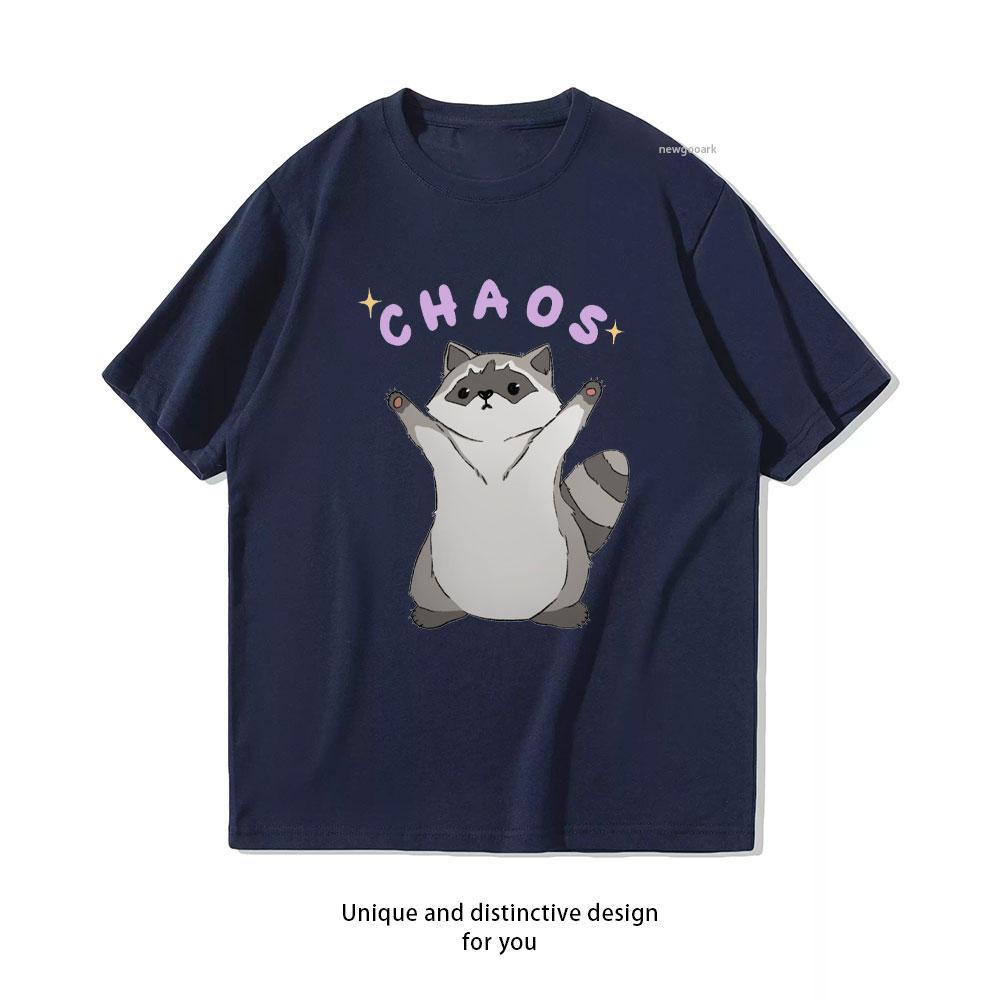 

Funny Raccoon Chaos TShirt Women Unisex Casual Cotton Graphic T Shirts Classic Oneck Shirt Ropa De Hombre 4XL