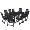 Day and Night - Day and Night Garden Dining Set 11 Pieces Anthracite Gray Plastic