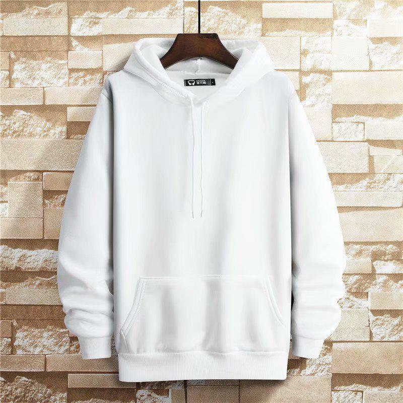 Felpa con cappuccio unisex in velluto plus a vestibilità ampia - Stile coreano primavera/autunno, tinta unita