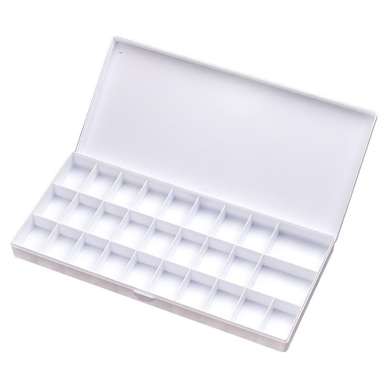 Mali Multifunctional Paint Palette Box: 50-grid Main, 35-grid Pull-out, 25-grid Folding Lid for Watercolor and Gouache