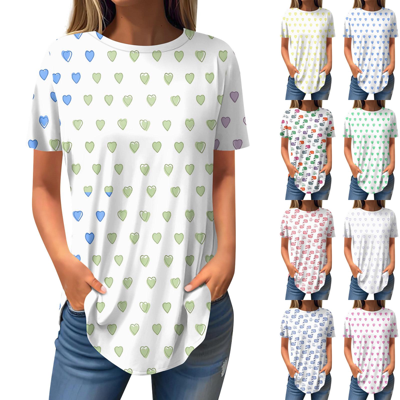 

Женская мода, повседневные топы для выхода в свет, пуловер с короткими рукавами и принтом в стиле ретро, ​​блузки, туника с круглым вырезом