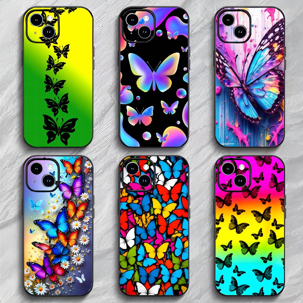 Butterfly Moth Delicate Insect Art Phone Case Phone Case Soft Packaging Lightweight For iPhone17 16 15 14 13ProMax