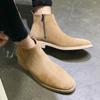 Fashion Fashion Chelsea Boots Men Pointed Comfortable ZIP Dress Boots Men Slip On Cheap 2024 New Men's Suede Shoes Zapatos Hombre Casual