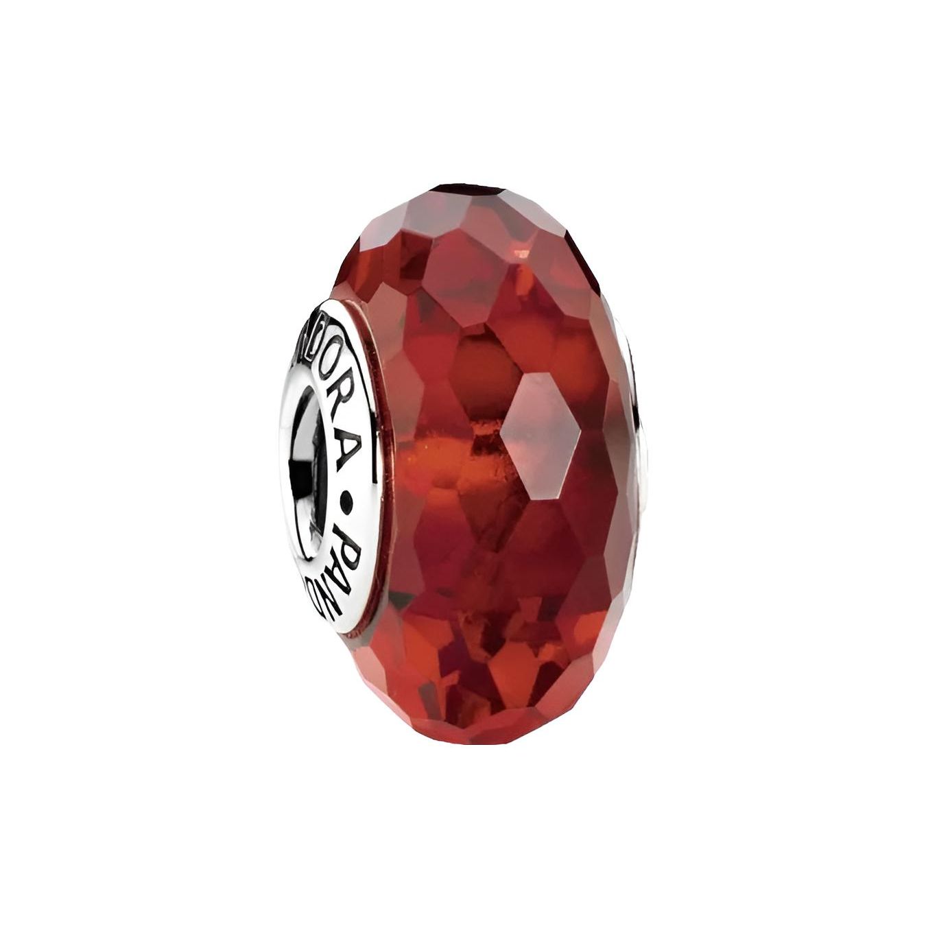 Pandora Cut Glass Charm Red Men Charm 791066 Red,F