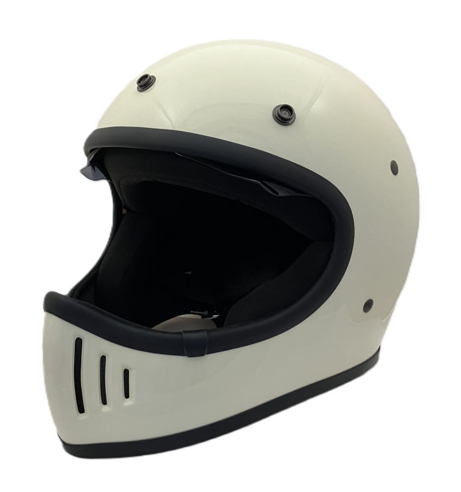 SunUp Motocyklová helma na celou tvář PILOT Velikost M SM-001 (57-58 cm) (Off White)