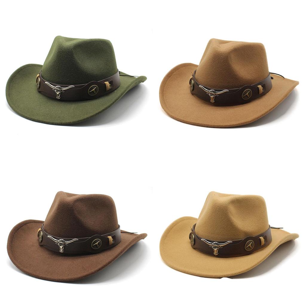 Western Cowboy Hat For Men And Women Made Of Wool Felt With Sun Protection And Breathability