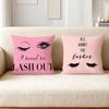 Ins Style Beauty Makeup Eyelash Pillow Case Applicable Space For Guest Rooms Interiors Cars Office House Decoration