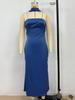 Summer Sexy Halter Neck Satin Long Dress for Women