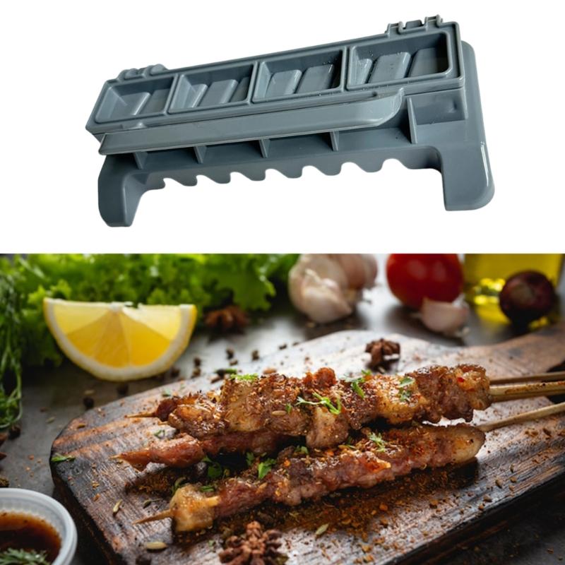 Kunststoff Kebab Maker Form Outdoor Tragbarer Faltbarer Grillspieß Maker Barbecue Fleischspieß Gerät für den Heimgebrauch