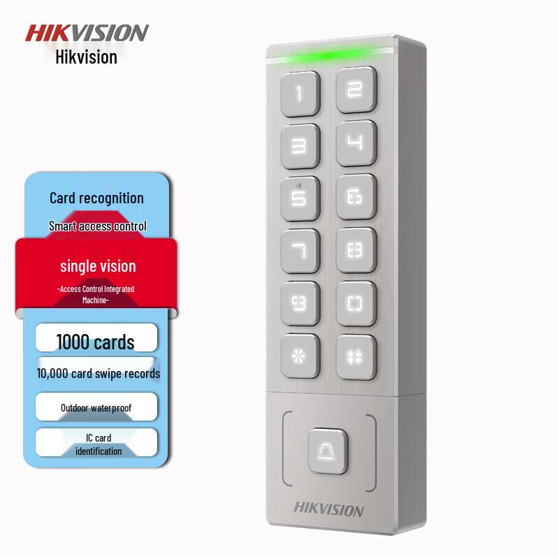 Hikvision DS-K1T809 Σειρά Εξωτερικός Τερματικός Σταθμός Ελέγχου Πρόσβασης Βύσμα CN (περιλαμβάνεται αντάπτορας)