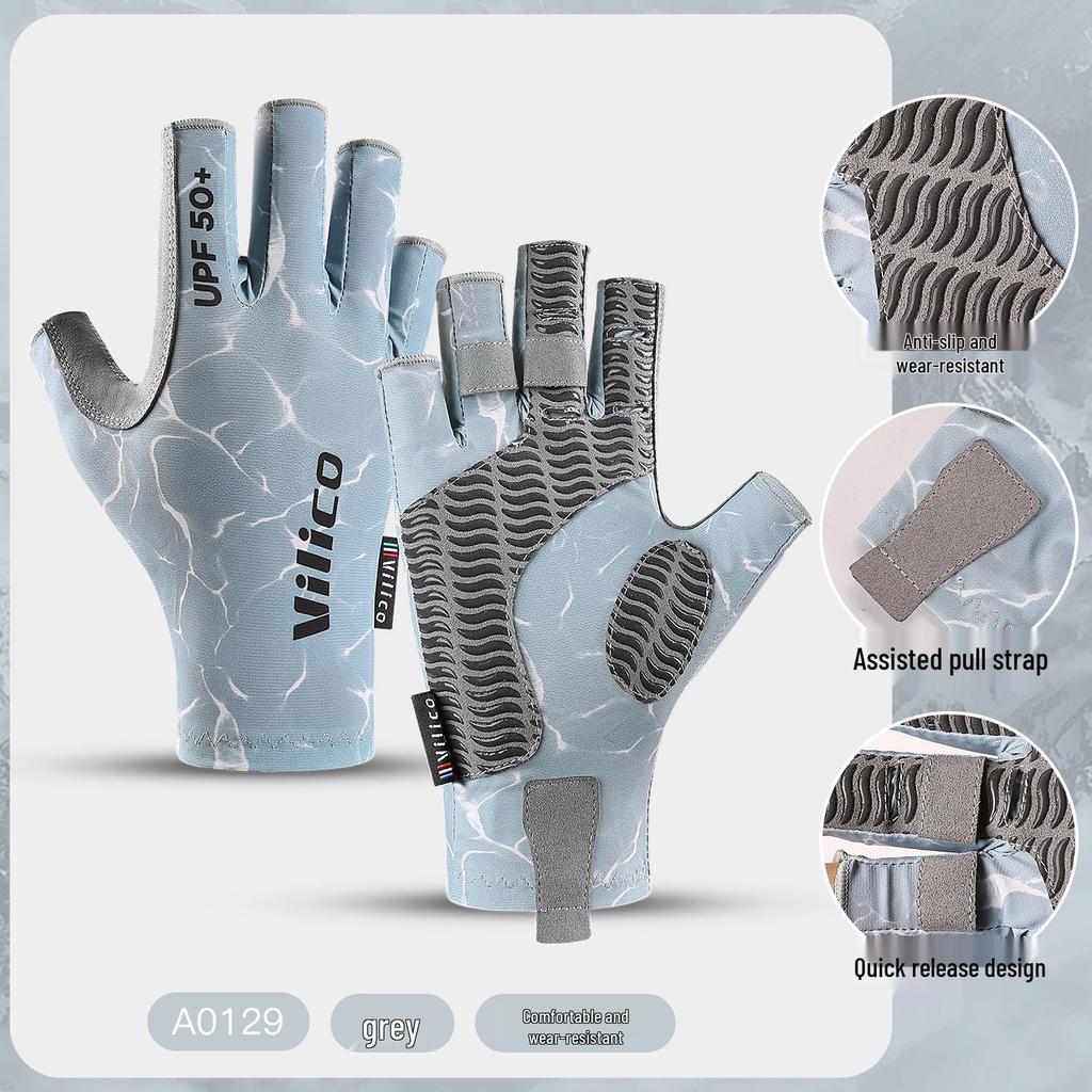 Cycling and Fishing Three-Finger Gloves: Wear-Resistant, Non-Stick, Non-Slip.