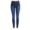 Jeans aderenti alla moda aderenti elasticizzati da donna, jeans a vita alta da donna, jeans aderenti casuali, pantaloni a matita in denim elasticizzato, taglie forti