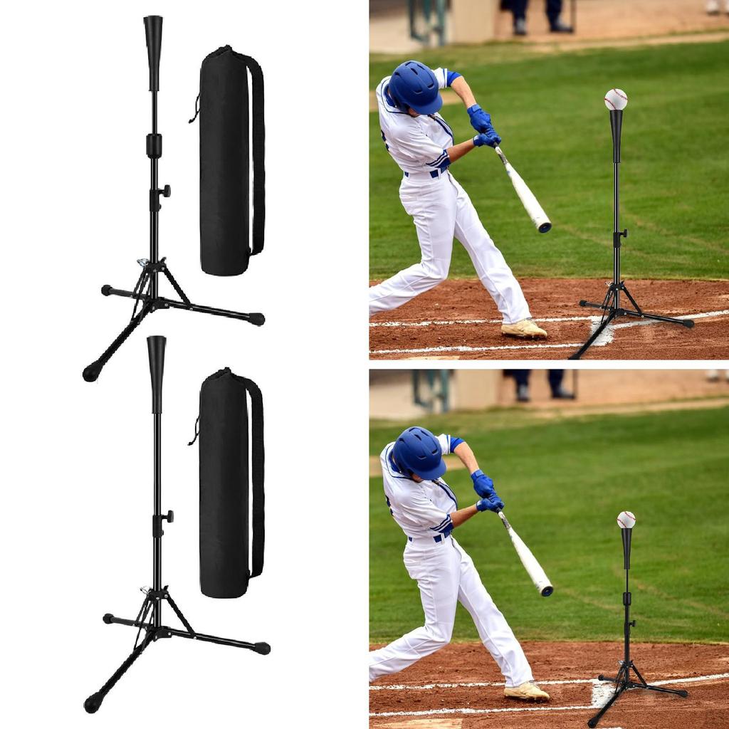 Baseball Batting Tee Adjustable Compact Practice Stand Softball Training for Gym Teams
