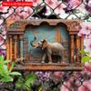 2d Flat 30*20cm, Room Decor Elephant Wooden Wall Art, Wooden Sign, Rustic Home Office Room Decor, for Home, Kitchen, Garden, Bedroom, Bar, Cafe.