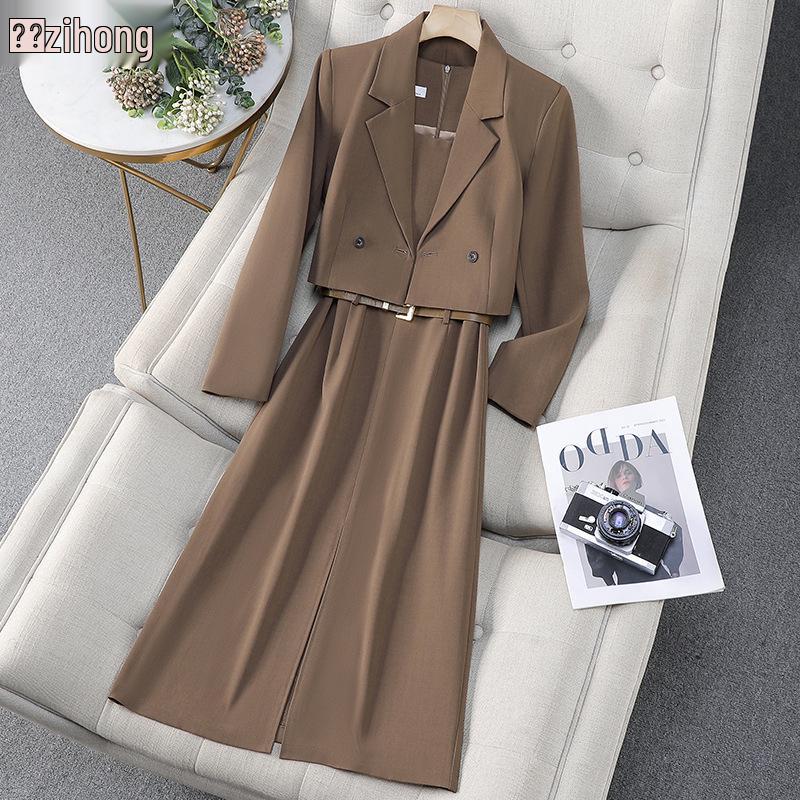 

Zihong Women s Brown Short Blazer Jacket - Spring/Autumn 2025 High-End Suit XXL