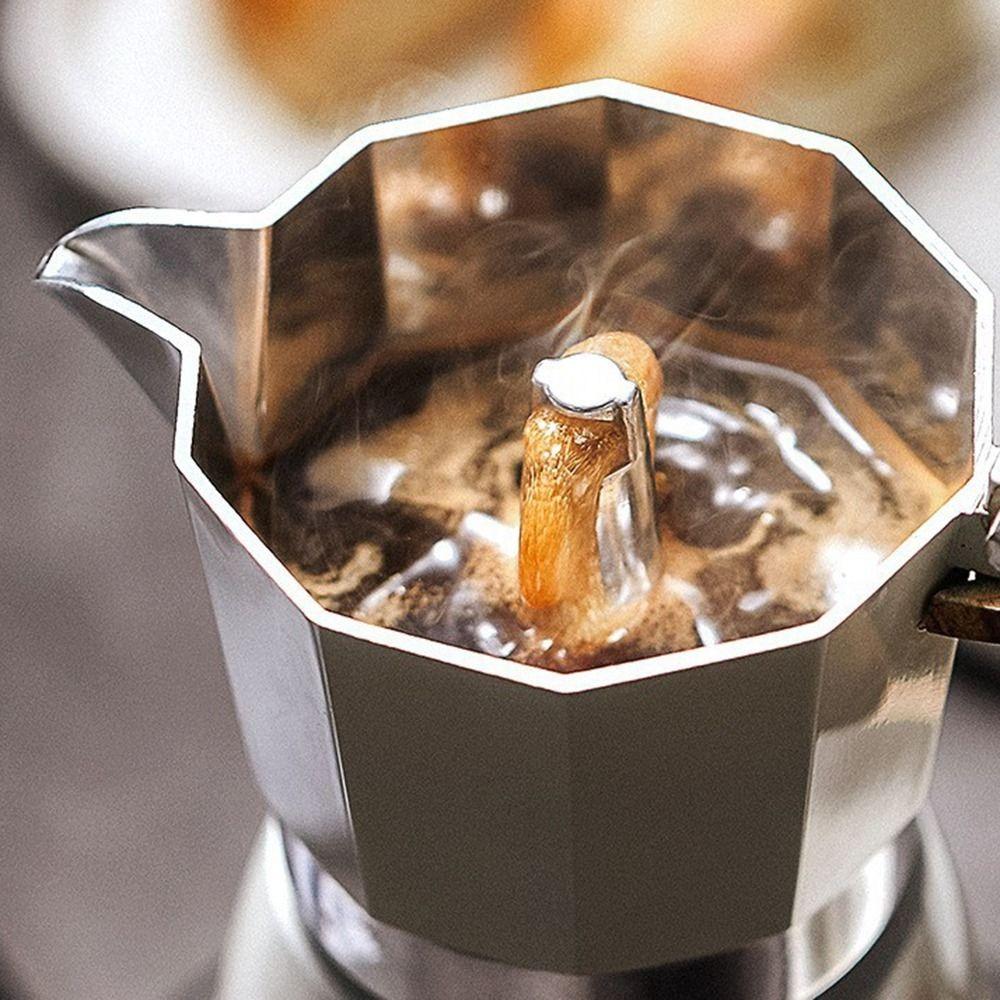 150ml/300ml Aluminum Moka Pot Octagonal Brewing Coffee Pot Vintage Coffee Percolator  Home