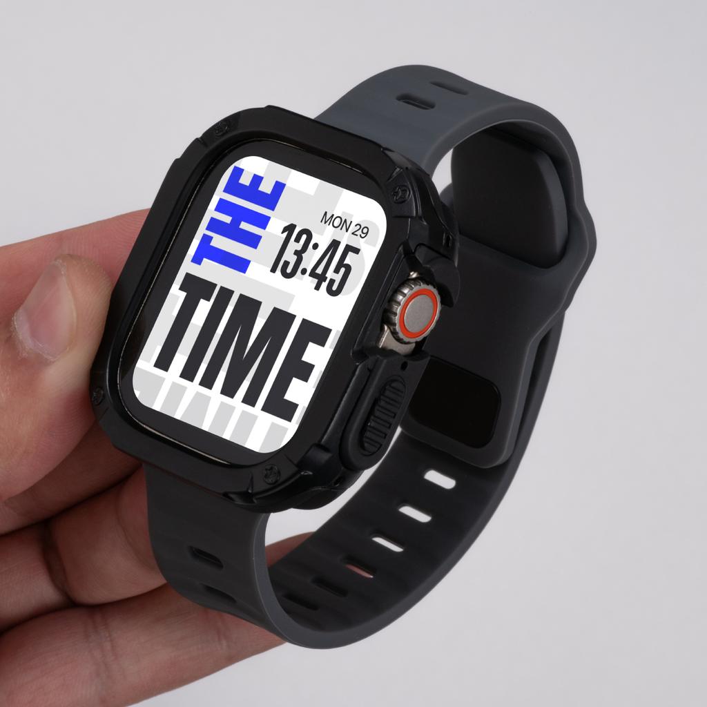 Case+Strap For Apple Watch Ultra 3/2 49mm 40/41 44/45 46mm Protective Cover Silicone Band For Iwatch Series 11 10 9 8 7 6 5 SE3