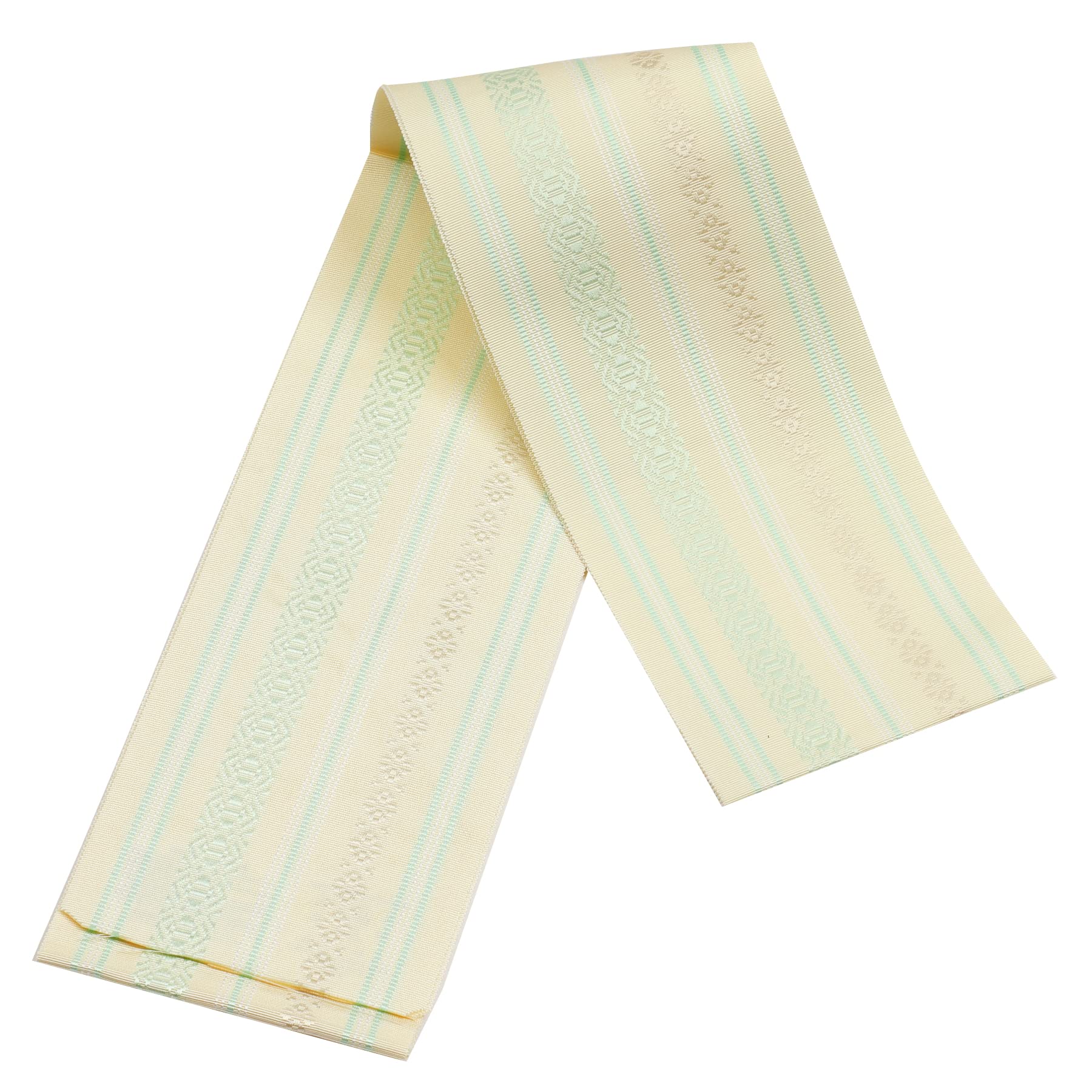 

Mori Hakata Ori Hakata Ori Date Closure Precision LL Width cm x 8 shaku Yellow 01 in Japan Pure Silk Presentation Pattern Large [Long size] 2.7 (10.6 жовтий