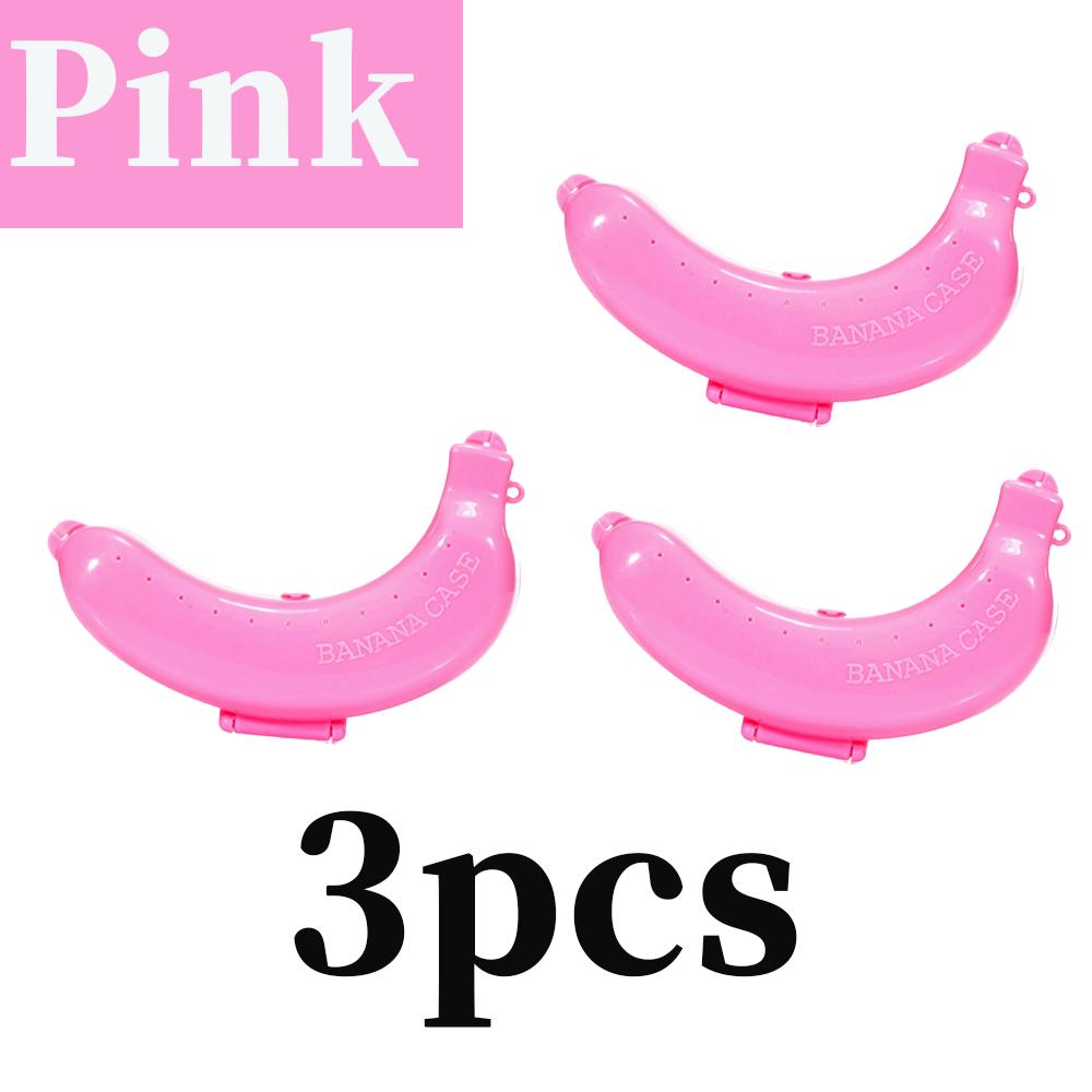 1-3pcs Banana Save Case Box Portable Flexible Keep Fresh Travel Outdoor Picnic Banana Shape Creative Plastic Fruit Storage Case