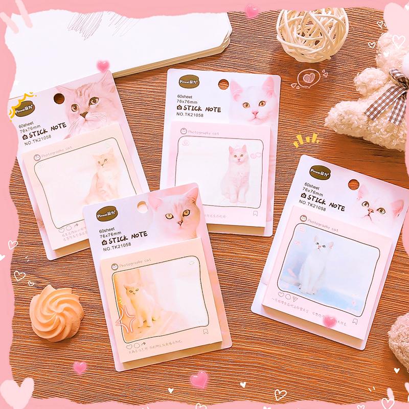 Kawaii Büroartikel Schreibtischzubehör Schulbedarf Katze Notizblock Notizbücher Kinder Schreibwaren Geschenk Haftnotizen Tagebuch Dekoration