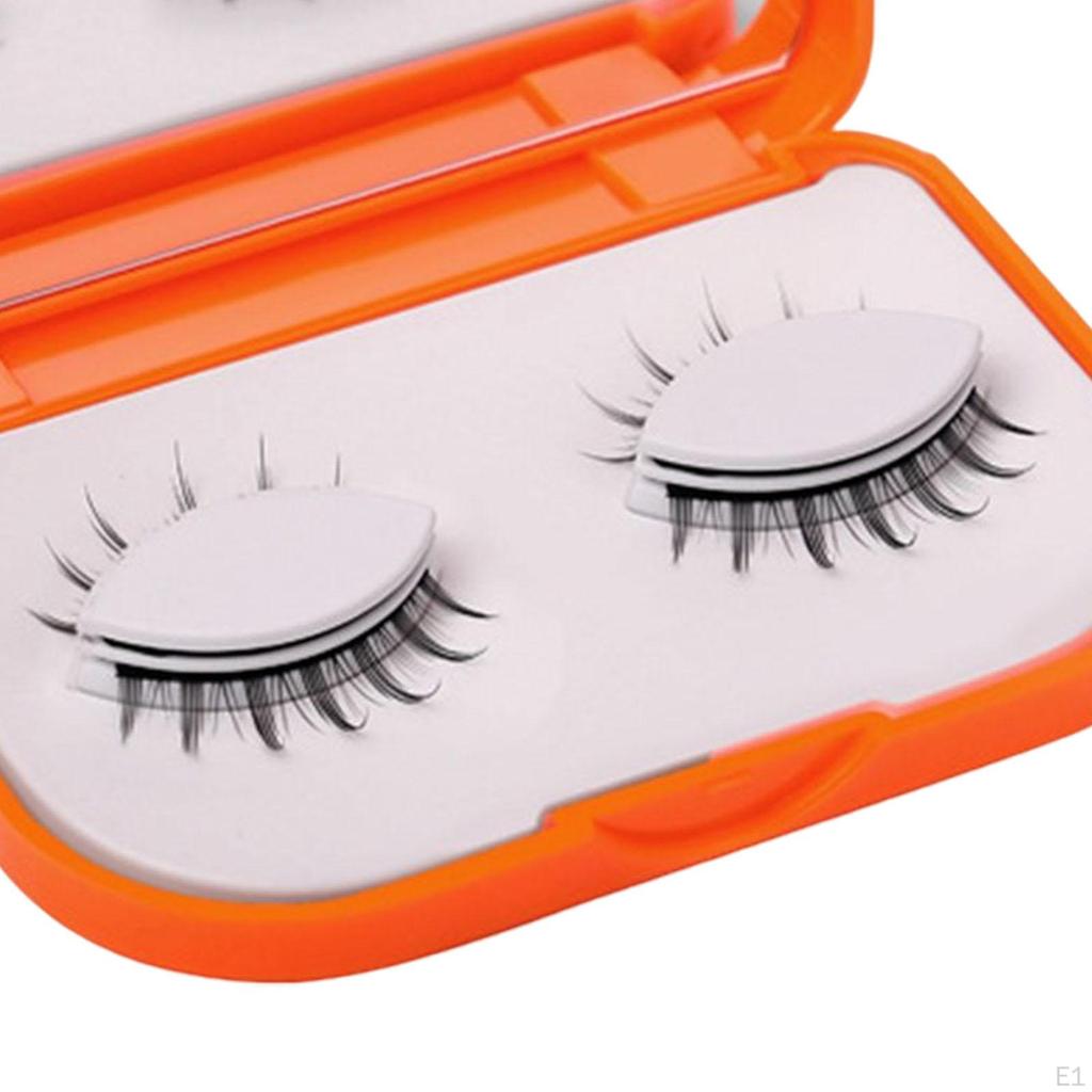 Women Self Adhesive Eyelashes with Eyelash Jelly Strips No Need Glue Thick