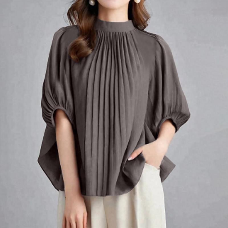 

ZANZEA Women Summer Round Neck Casual Half Sleeve Blouse S