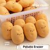 2 Pcs/set Kawaii Potato Shaped Eraser Creative DIY Journal Material Student Supplies Stationery