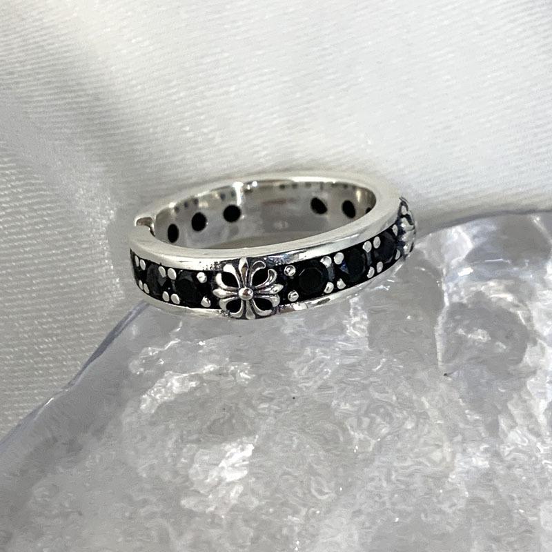 Черное циркониевое кольцо-крест женское холодный ветер нишевый дизайн ретро индивидуальность высокая чувствительность открытое кольцо Adjustable opening