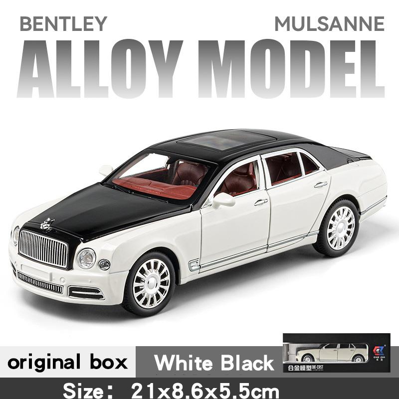 2026 Moulé sous pression 1:Collection de modèles réduits de voiture en alliage Bentley Mulsanne à l'échelle 24 Véhicule Simulation Son & Lumière Jouet Voiture en Métal Jouet pour Enfants Cadeau Modèle