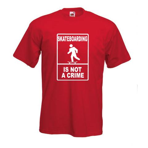 Skateboarding Is Not A Crime Skating TShirt Cool Skateboard Design Logo Tee 2XL