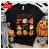 Fall Vibes Floral Pumpkin Spice Coquette Autumn T Shirt Vintage Homme Streetwear Versatile Breathable Unisex Casual