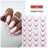 Minimalist Waterproof French Gradient Nail Art Stickers - Self-Adhesive & DIY